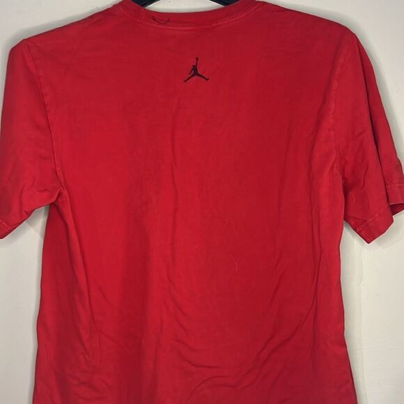 NIKE AIR JORDAN T Shirt Small Cotton Red JUMPMAN Fly Like Me Logo RETRO Hoop - Picture 5 of 5